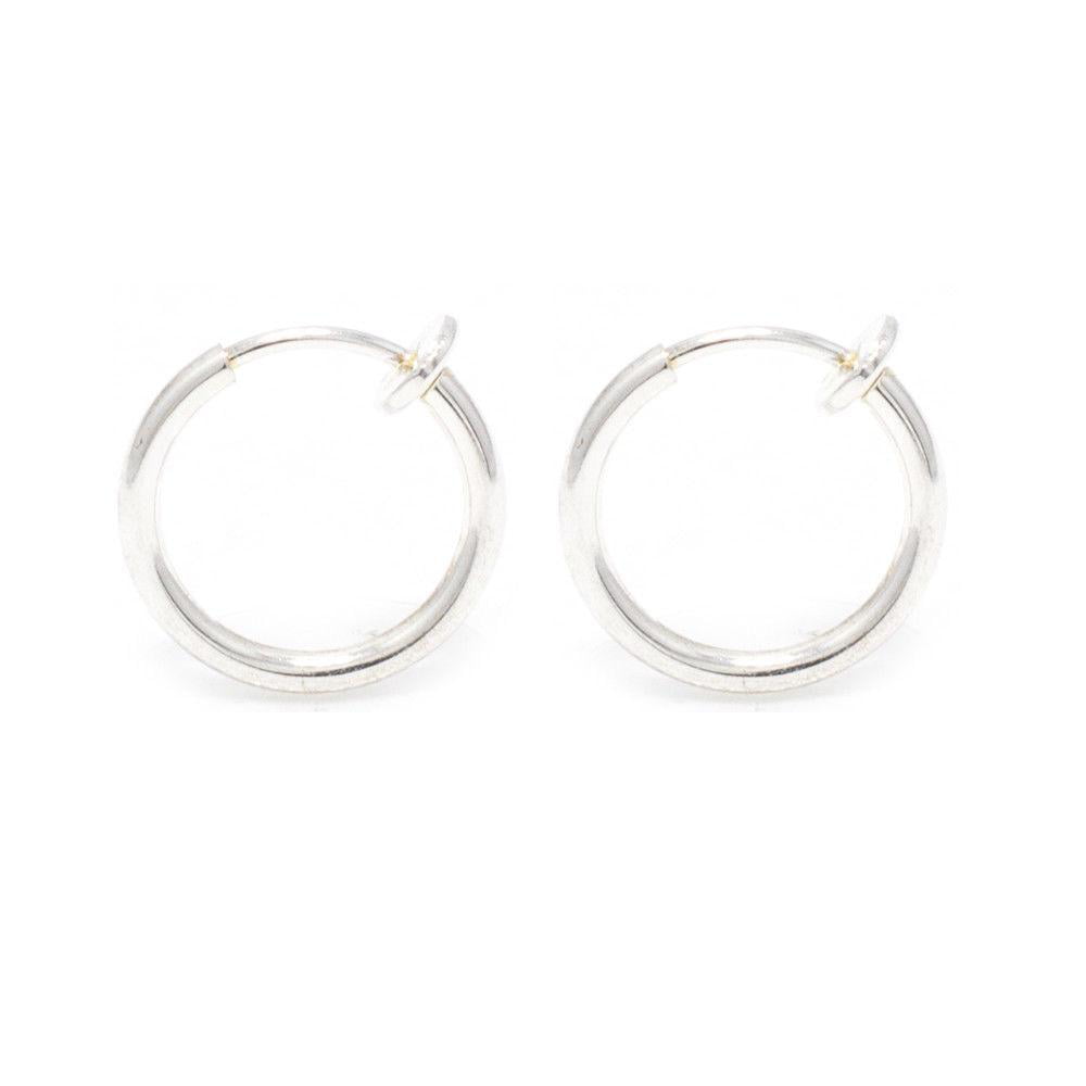 New Clip-On Spring Action Non-Piercing Fake Septum Lip Cartilage Nose Hoop Ring 