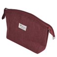 thumbnail image 2 of Bolsa de cosméticos semicircular para mujer, bolsa de almacenamiento portátil, bolsa organizadora de maquillaje de viaje, color rojo purpúreo, 2 of 8