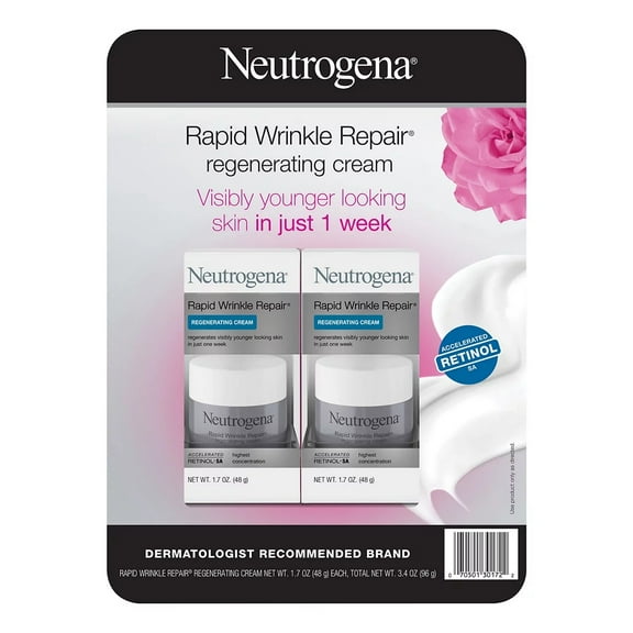 Neutrogena Rapid Wrinkle Repair Regenerating Cream 1.7 oz (Pack of 2)