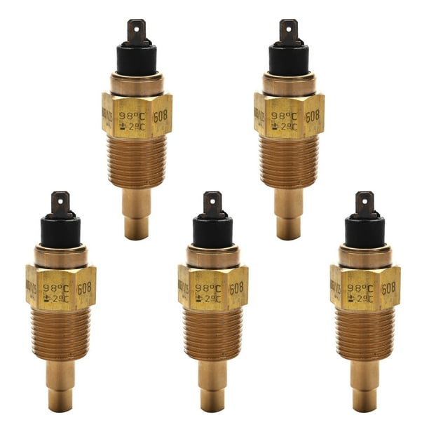 5X Vdo 1/2 Npt 21mm Thread Engine Oil Temperature Sensor Water Temperature Sensor for Generator