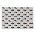 thumbnail image 1 of Watercolor Cutting Board, Lady Bug Pattern Animal Design Insect Ornamental Spring Image, Decorative Tempered Glass Cutting and Serving Board, Small Size, Vermilion Black White, by Ambesonne, 1 of 1