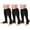 Black with yellow background, variant on 3 Pairs Open Toe Copper Compression Socks for Women & Men Circulation 15-20 mmhg, Best Support for Medical, Running, Nursing