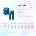 thumbnail image 7 of Rswnyirn Baby Boys 4Piece Formal Suit Cute Dressy Gentlemen Outfits Bow Tie Shirt Tuxedo Vest Pants Blue 80, 7 of 7