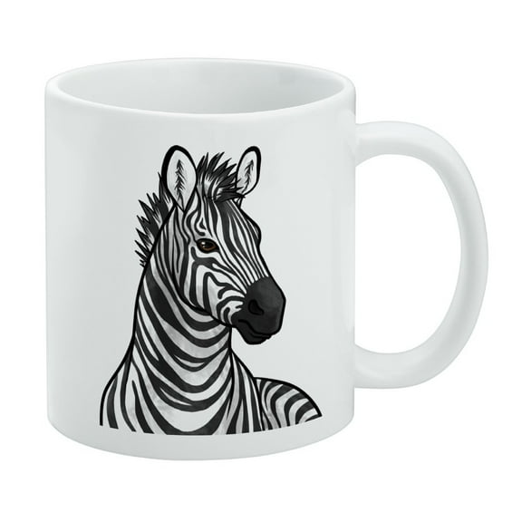 Zebra Face White Mug