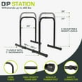 thumbnail image 2 of ProsourceFit Dip Stand Station Body Press Bar with Safety Connector, 2 of 5