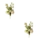 thumbnail image 1 of Flores artificiales Rosas Advancent Ramos de novia Blanco Verde 2Conjunto, 1 of 6