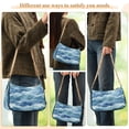thumbnail image 4 of FORMRS Womens Shoulder Bag with Chain Strap Clutch Purse Cute Tote Handbag, Blue Watercolor Ocean Waves, 4 of 7