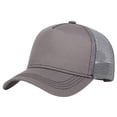 thumbnail image 2 of Mens Hat Unisex Baseball Basic Solid Color Light Board Breathable Summer Sunshade Net Adjustable Outdoor Ball Caps Grey One Size, 2 of 3