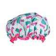 thumbnail image 3 of Danielle Creations Holiday Car Print Waterproof Shower Cap, 3 of 5