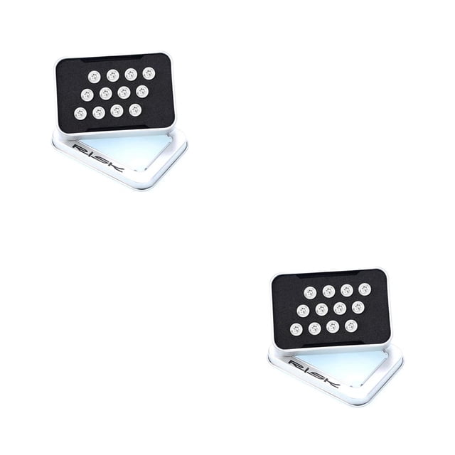 Greeniant 12 piezas de pernos de freno de disco de bicicleta portátil M5x10mm elegante T25 accesorios de tornillos de ciclo de actividad al aire Gris plateado 2piezas