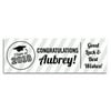 Personalized Graduation Party Banner, White