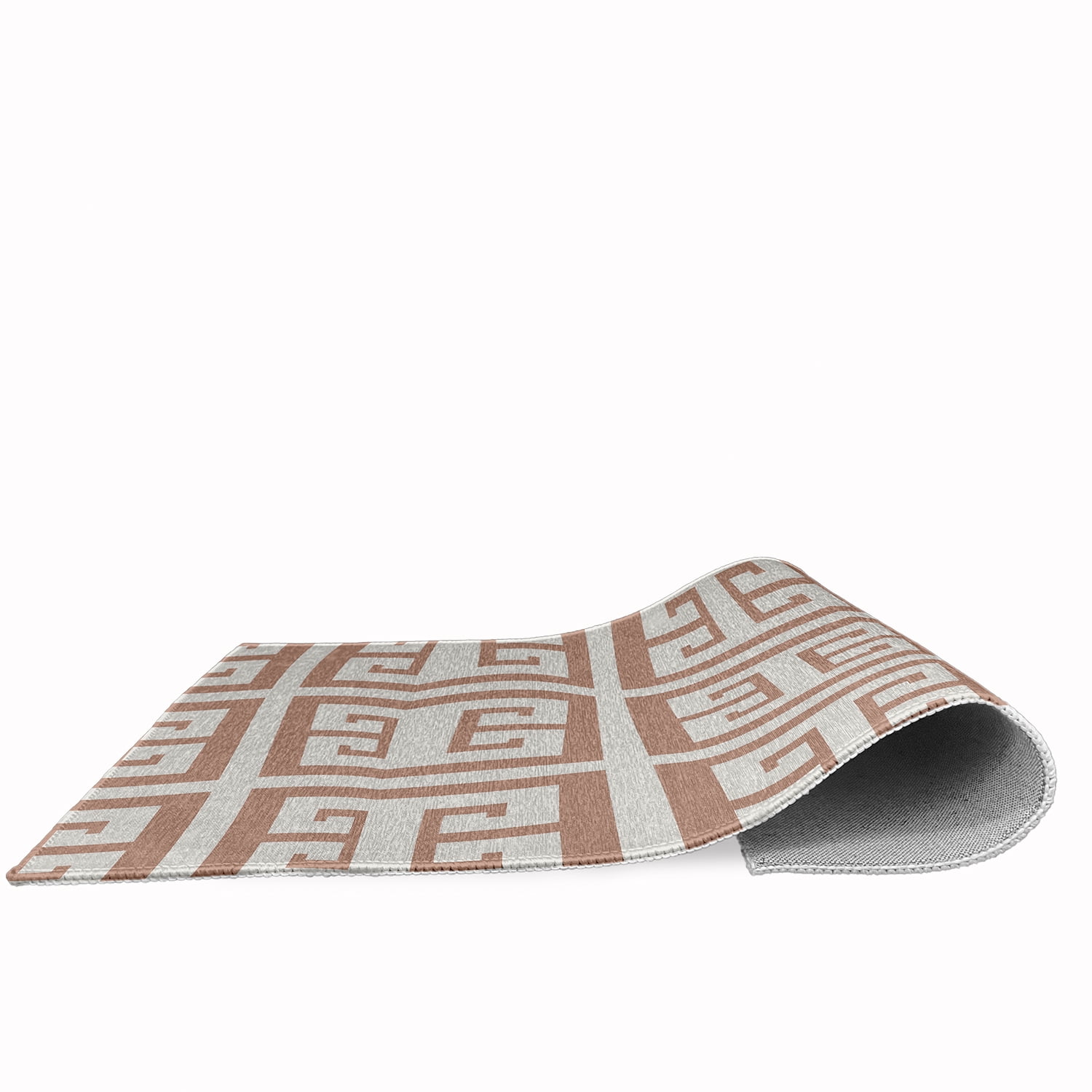 Simply Daisy 3' x 5' Greek Key Patterned Chenille Rug, Mauve