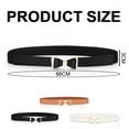 thumbnail image 2 of 3 Pieces Thin Women's Waist Belts, Thin Elastic Bow Belts for Dresses, 3 Colours, 68*3cm - Black+White+Brown, 2 of 5