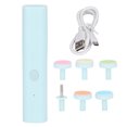 thumbnail image 2 of Electric Nail File Baby, Multifunction Baby Nail Trimmer Electric With 6 Grinding Heads For Home Blue, 2 of 8