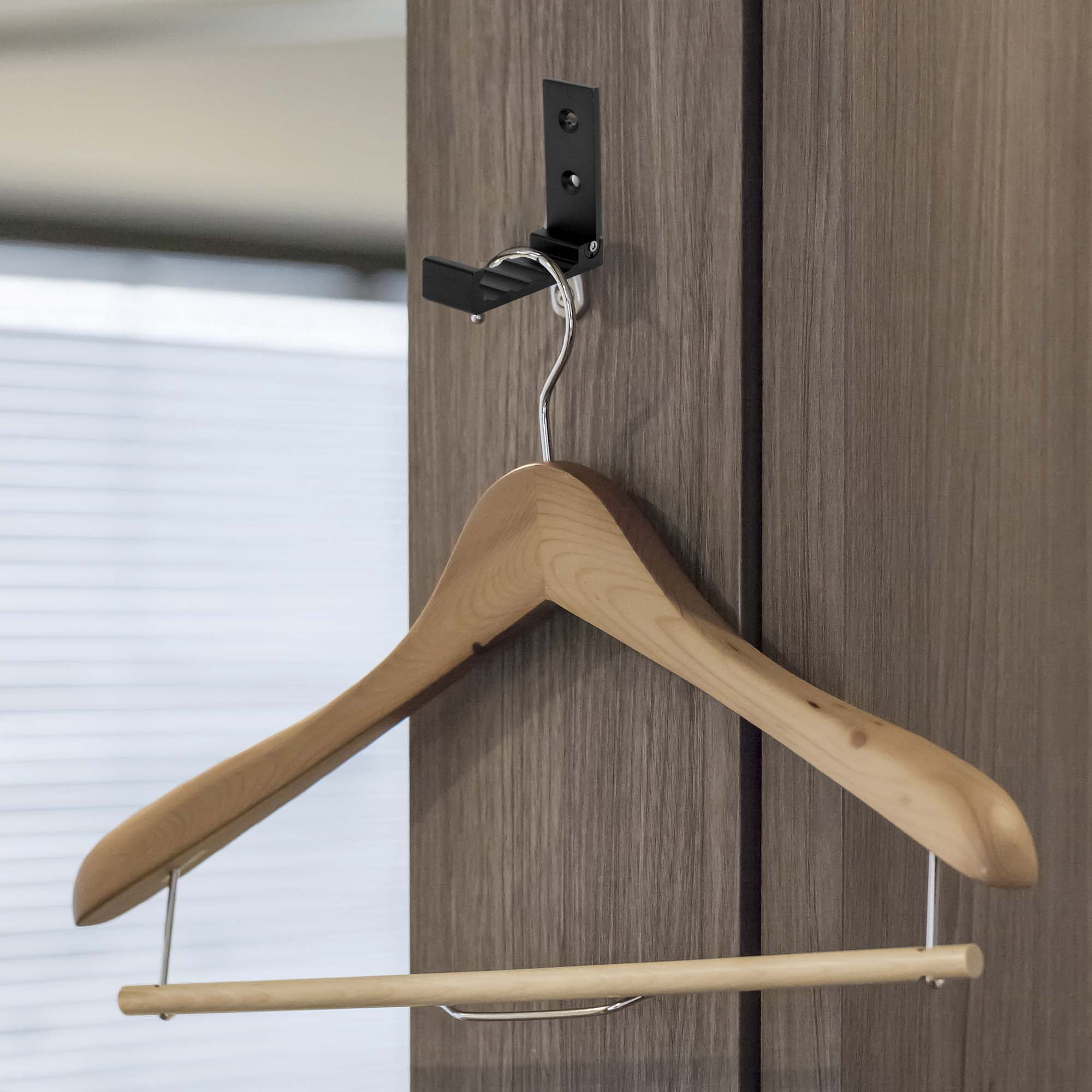 Unique Bargains 4 Pcs Foldable Foldable Coat Hook Wall Mount Invisible Black