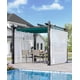 thumbnail image 1 of Pérgola retráctil exterior de 10x10 pies con toldo y malla lateral, pérgola de aluminio gris mejorada, pabellón moderno para patio y terraza, 1 of 6