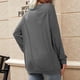 thumbnail image 4 of Camiseta de manga larga con cuello redondo y costuras de colores contrastantes para mujer Pompotops gfhjh3771, 4 of 4