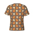 thumbnail image 6 of Vsdgher Squirrel And Maple Leaves Print Men's Dry Fit Mesh Athletic Shirts Moisture Wicking Tennis T-Shirt Tops, 6 of 9