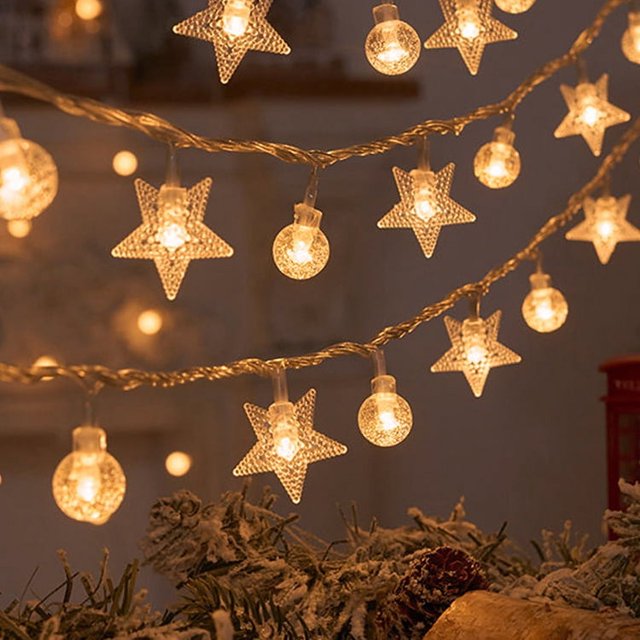 Árbol de copos de nieve con luz LED, guirnalda colgante para el hogar, adorno de Navidad, regalo de Año Nuevo, 2024