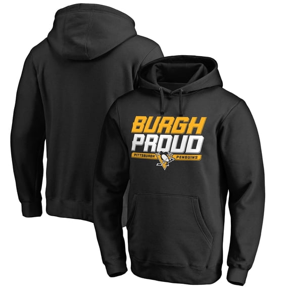 Men's Black Pittsburgh Penguins Hometown Collection Burgh Proud Pullover Hoodie