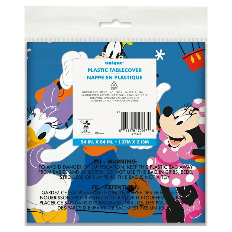 Mickey Mouse Clubhouse Rectangular Plastic Tablecloth 54x84 for