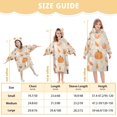 thumbnail image 4 of FORMRS Wearable Blanket Hoodie with Sleeves for Kids Cozy Flannel Sweatshirt, Beige Fall Acorns Pattern, 4 of 7
