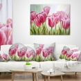 thumbnail image 4 of Designart Tulips in a Row - Floral Throw Pillow - 16x16, 4 of 5