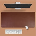 thumbnail image 5 of Ke1Clo Brown Mouse Pad under $5! Cork Bottom PU Leather Desk Pad for Office Student, 11.8x23.62 inch, 5 of 7