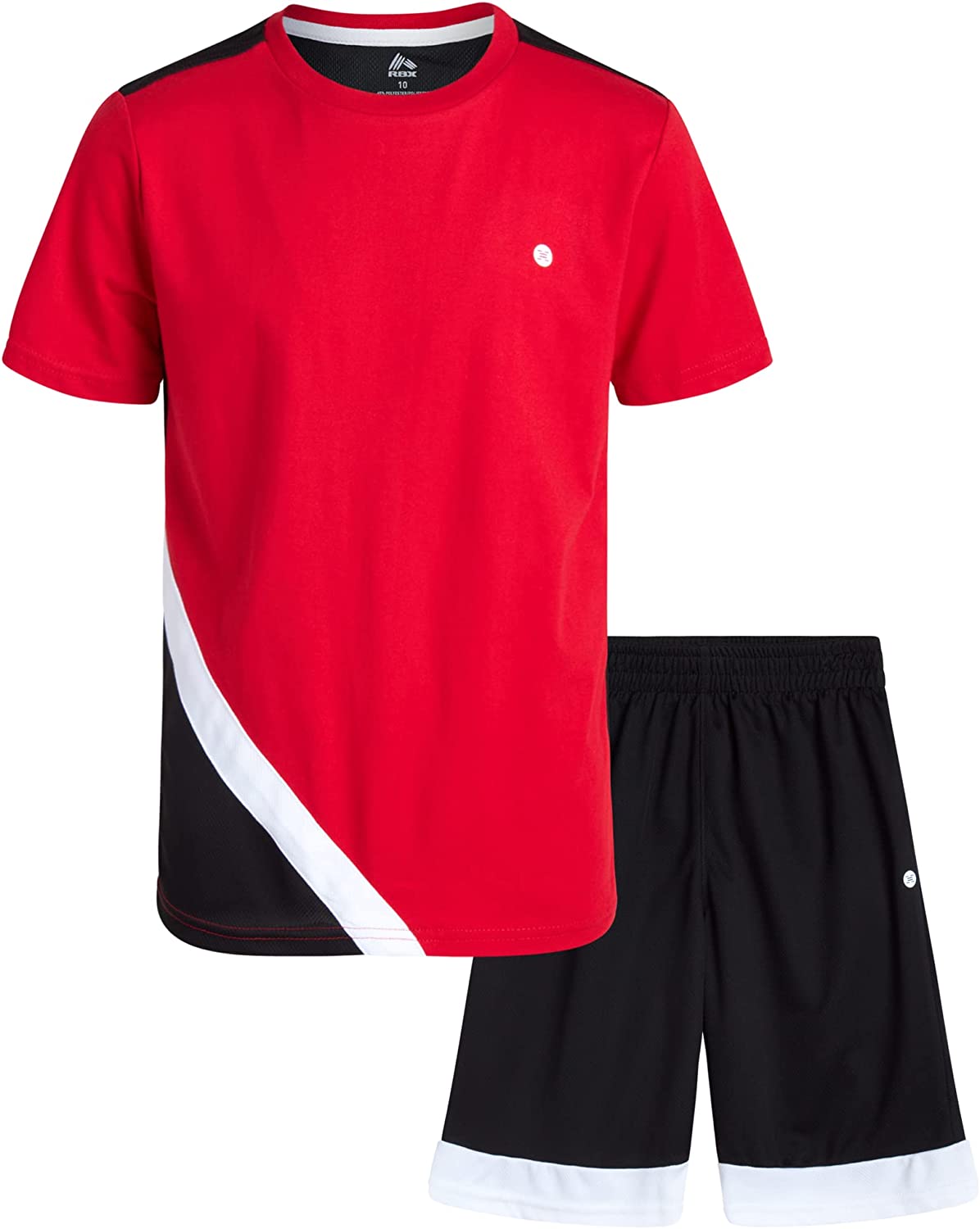 RBX Boys' Activewear Short Set Short Sleeve TShirt and Gym Shorts