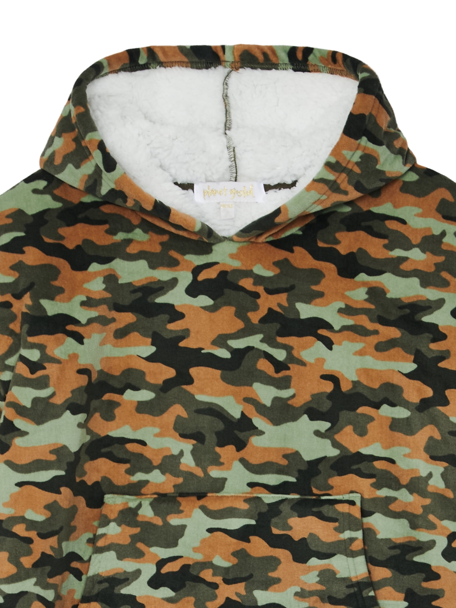 Planet Gold Boys Printed Cozy Sleep Hoodie, One Size