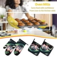 thumbnail image 5 of Naloa Snake Holding A Lotus Oven Mitts and Pot Holders 4 pcs Set, Cooking Baking Grilling Kitchen Oven Glove for Cooking, 5 of 6