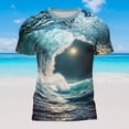 thumbnail image 4 of Zylanna Mens & Big Mens Fashion T-Shirts, Crew Neck Daily Short Sleeve Nature 3D Print Funny Graphic Tees Tops Multicolor, 4 of 5