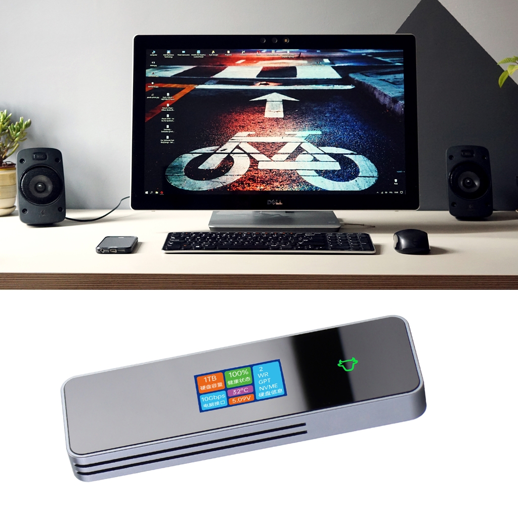 Zeiwohndc Metal SSD NVMe RGB Cover NVME NGFF 10Gbps External Hard Drive Case