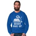thumbnail image 5 of Never Give Up Rhino to Unicorn Gym Unisex Plus Size Sweatshirt Brisco Brands 5X, 5 of 6