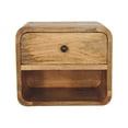 thumbnail image 1 of Artisan Furniture Solid Wood Mini Oak-ish Floating Open Nightstand, 1 of 9