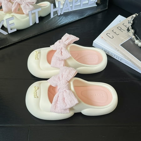 

Closed toe slippers women‘s summer new hole shoes outer wear increased internet celebrity thick bottom non-slip beach slip-on sandals