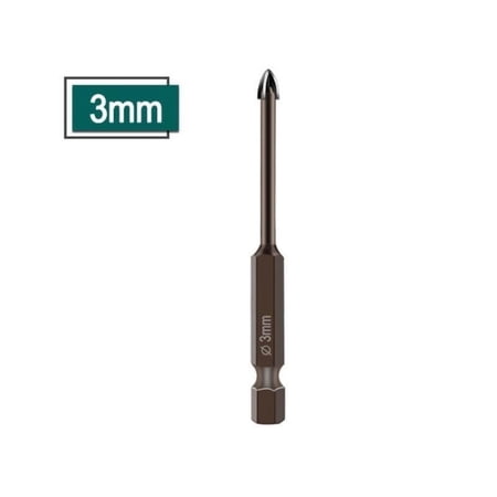 

BUYISI 1pc Cross Hex Tile Bits Glass Ceramic Concrete Hole Opener Alloy Triangle Drill 3mm