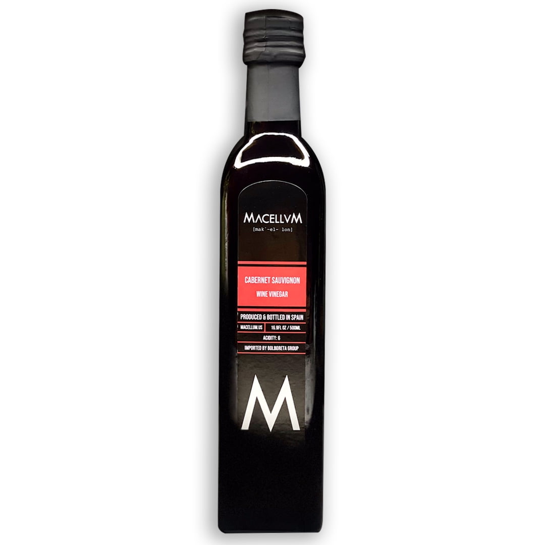 Macellum Cabernet Sauvignon Wine Vinegar 100% Spanish Imported 16.9 FL OZ- 500 ml