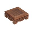 thumbnail image 1 of Base cuadrada tallada en madera de secuoya for decoración del hogar, jarrones, plantas, esculturas y soportes de exhibición., 1 of 7
