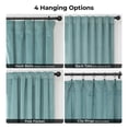 thumbnail image 6 of Half Price Drapes Signature Aqua Mist Velvet Blackout Curtains for Bedrooms (1 Panel), 50WX 108L, 6 of 10