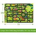 thumbnail image 2 of ZACOO 5 by 7 Kids Area Rug City Life Rug Car Street Traffic Learning Carpet Super Soft Non Slip Play Mat for Kids Toddler Bedroom Nursery Playroom Classroom, Black, 2 of 7