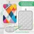 thumbnail image 6 of Yayeee Pot Holders Kitchen Heat Resistant with Pocket 7"x9.8" Cotton Oven Cooking Hot Pads, Colorful Triangles, 6 of 7