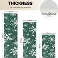 thumbnail image 4 of Green Christmas Snowflake Pattern Kitchen Rugs Sets Of 3,Kitchen Runner Rugs Non Skid Washable,Decorative Kitchen Floor Mats for Kitchen,Sink,Laundry,17"x30"+ 17"x47" + 17"x59", 4 of 6