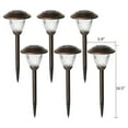 thumbnail image 5 of Solpex Solar Pathway Lights Outdoor, 6 Pack Solar Powered Garden Lights, Automatic Glass Metal Waterproof Solar Landscape Lights for Landscape, Lawn, Pathway, Walkway and Driveway(Warm White), 5 of 5