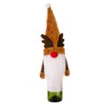 thumbnail image 1 of HEVIRGO Housse de Bouteille de Champagne Augmente l'Atmosphère Réutilisable Finition Fine Grand Application Cadeau Décorer Forme de Dessin Animé Sans Visage Peluche Vêtements de Bouteille de Vin de Noël pour Nouvel An, 1 of 10
