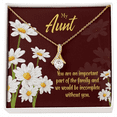 thumbnail image 2 of To My Granddaughter To My Aunt Important Aunt Alluring Ribbon Necklace Message Card, 2 of 20