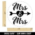 thumbnail image 2 of Mrs and Mrs Heart and Arrow Wedding Self-Inking Rubber Stamp Ink Stamper - Sky Blue Ink - Mini 1/2 Inch, 2 of 7