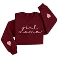 thumbnail image 4 of UFOUND Women Mama Oversized Crewneck Sweatshirt: Momma Embroidered Shirt Funny Mom Letter Print Long Sleeve Pullover Winter Tops Breathable Streetwear, 4 of 5
