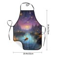 thumbnail image 6 of Zufioo Magical Bees Twilight River Print Tie-up Apron, Unisex Kitchen Apron - Oil-proof, Stain-proof and Waterproof, Suitable for Restaurants and Service Industries-One Size, 6 of 9