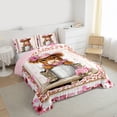 thumbnail image 3 of Feelyou Kawaii Rustic Cow Bedding Comforter Set for Child, Cowgirl Cowboy Twin Comforter Sets, Fashion Leopard Print Reversible Bedding Set, Super Cozy Room Decor, 2-Piece, 3 of 8